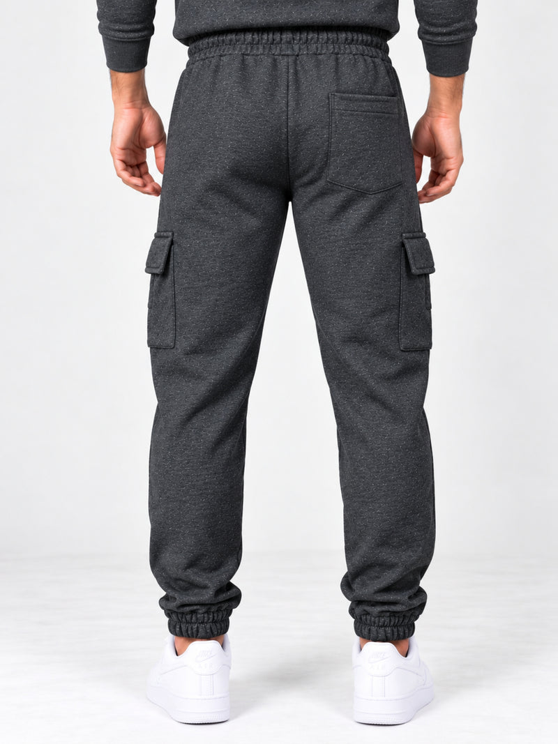 Hangree Signature Terry Cargo Trouser - Charcoal