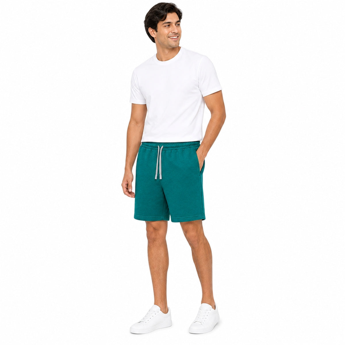 Men’s Classic Casual Two Quarter Shorts – Surfie Green