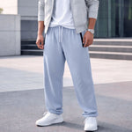 HG Classic Terry Loose Fit Trousers with Zipper Pockets - Rock Blue