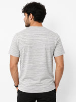 Men's Exclusive Melange Henley T-Shirt - White
