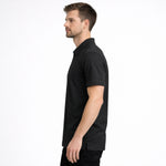 Men’s Premium Poly Wear Half-Zip Polo Shirt – Black