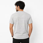 Men's Exclusive Melange Henley T-Shirt - White