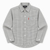 Boy's Geometric Pattern Full Sleeves Casual Shirt - White