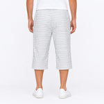 Men's Basic Summer Essential 3 Quarter Shorts - Melange White