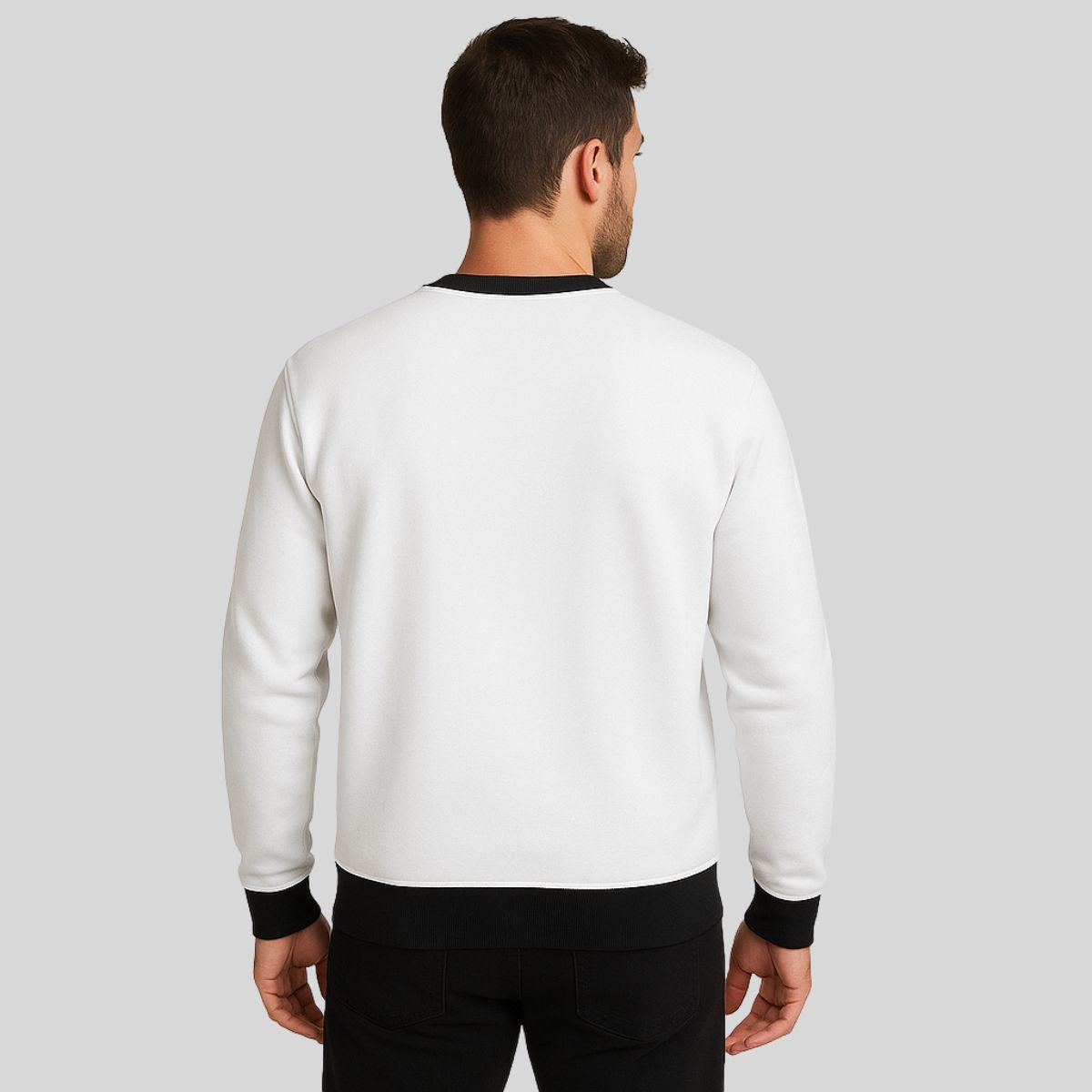 HG Combo Interlock Sweat Shirt - White