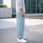 HG Classic Terry Loose Fit Trousers with Zipper Pockets - Rock Blue