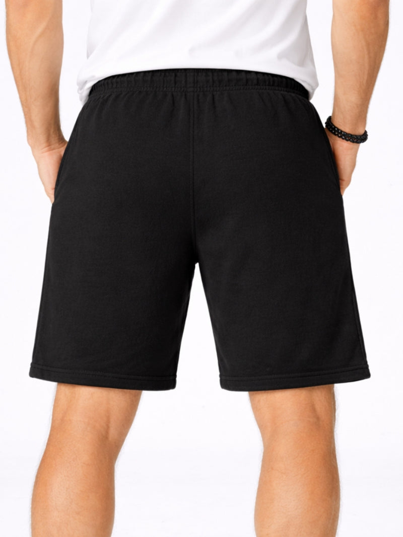 Men’s Signature Two Quarter Terry Shorts – Black