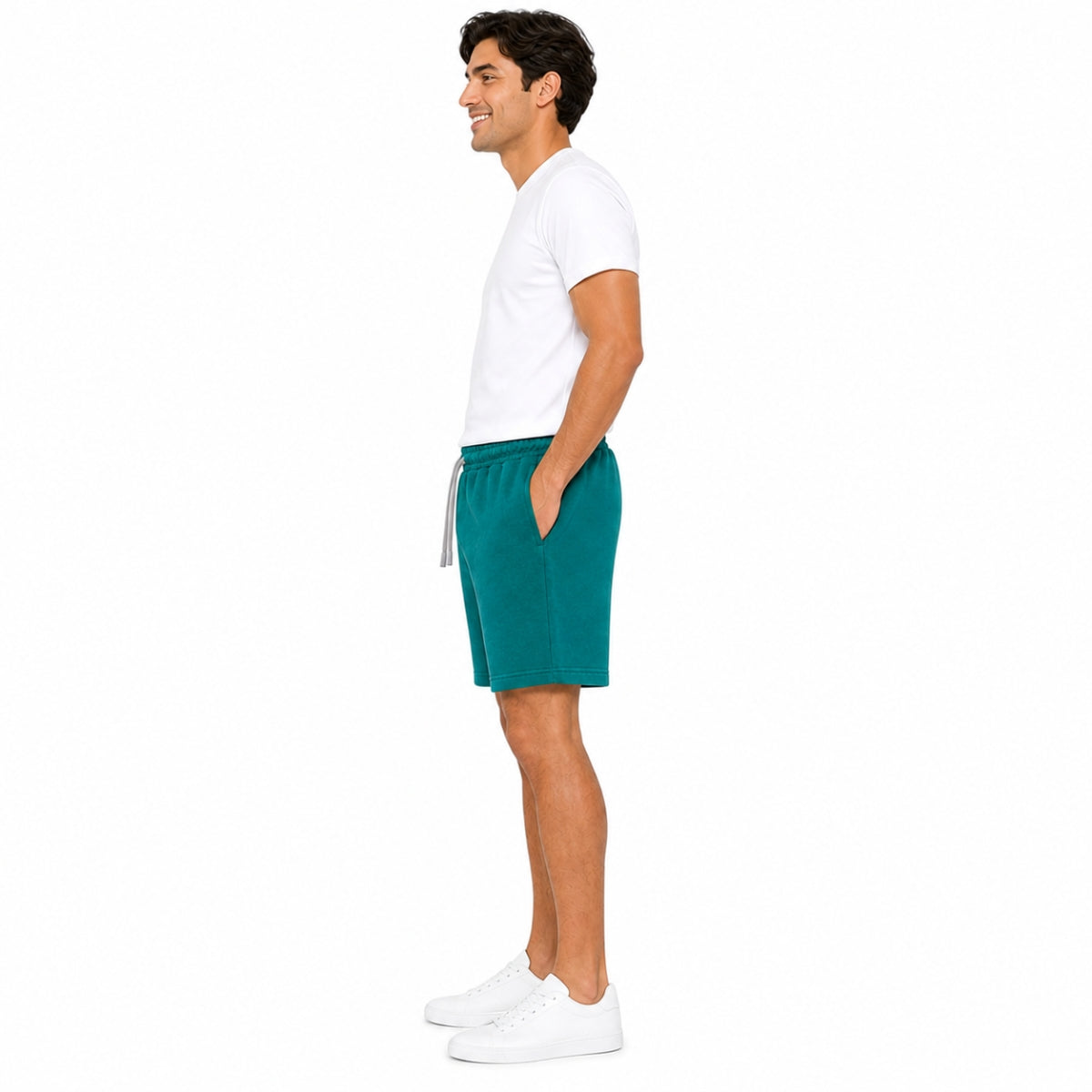 Men’s Classic Casual Two Quarter Shorts – Surfie Green