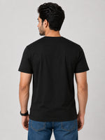 Harley Davidson Embroidered Men Tee Shirt - Black
