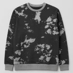 HG Tie N Die Style Prited Terry Sweat Shirt - Black Gray