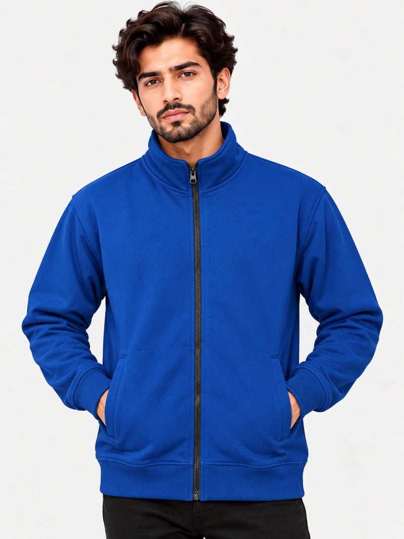 HG Classic Mock Neck Fleece Zipper Jacket - Cerulean Blue