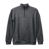 Men's Mock Neck Cut & Sew Panel Zipper Sweat Shirt - Charcoal Gray