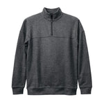Men's Mock Neck Cut & Sew Panel Zipper Sweat Shirt - Charcoal Gray