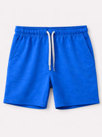 Men's Classic Casual Terry Two Quarter Shorts - Royal Blue