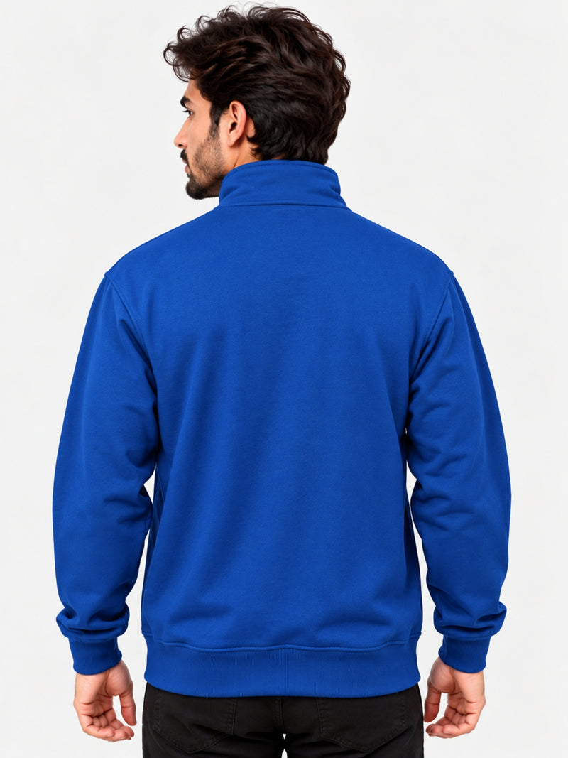 HG Classic Mock Neck Fleece Zipper Jacket - Cerulean Blue
