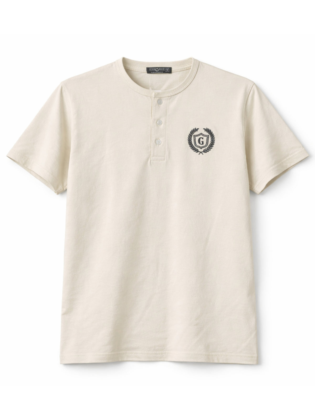 Men's Signature Emb. Henley Tee Shirt - Skin