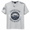 Men's Graphic Printed V Neck Tee Shirt - Hyder Gray