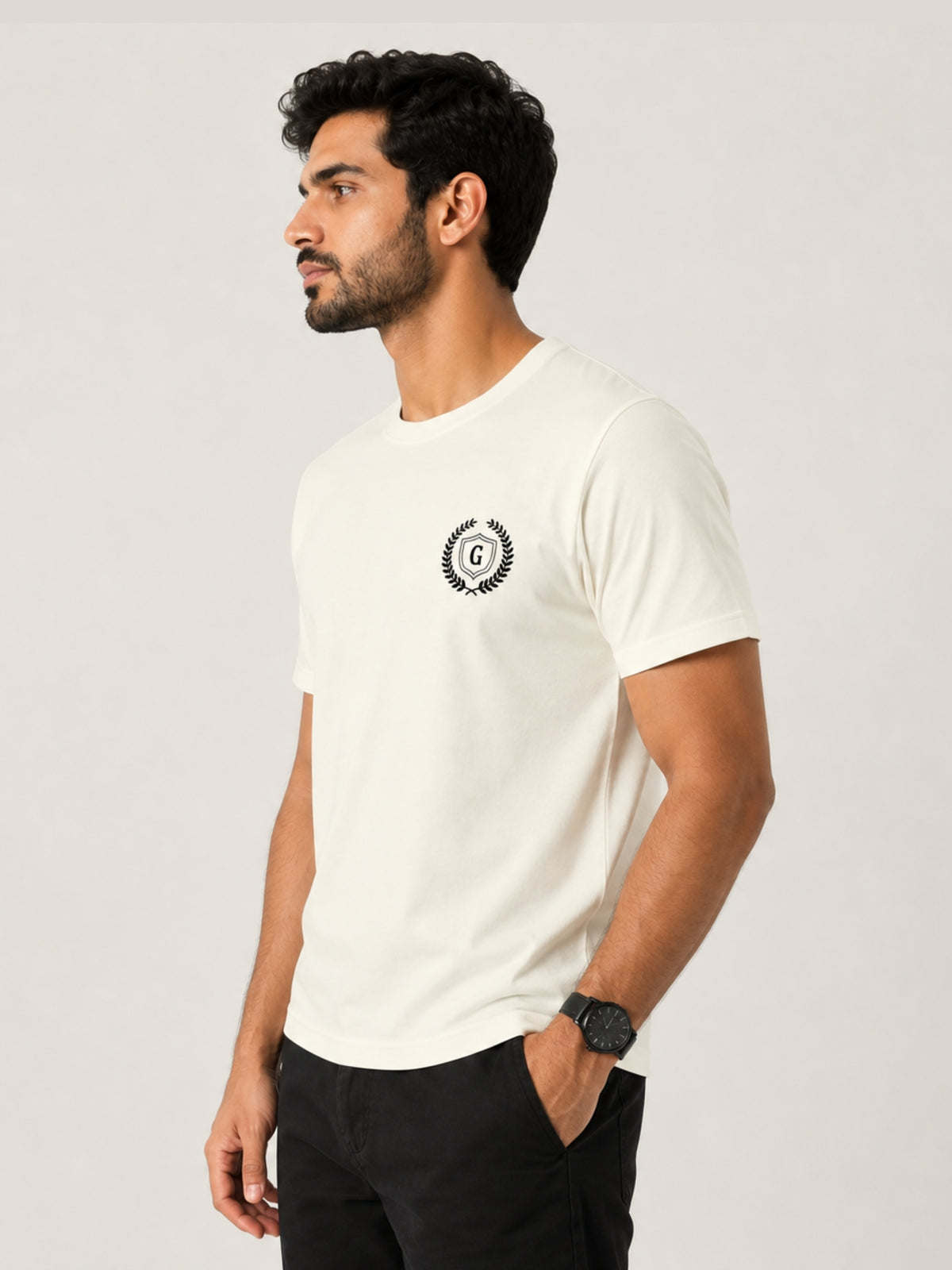 Men's Signature Crest Logo Cotton Jersey T-Shirt