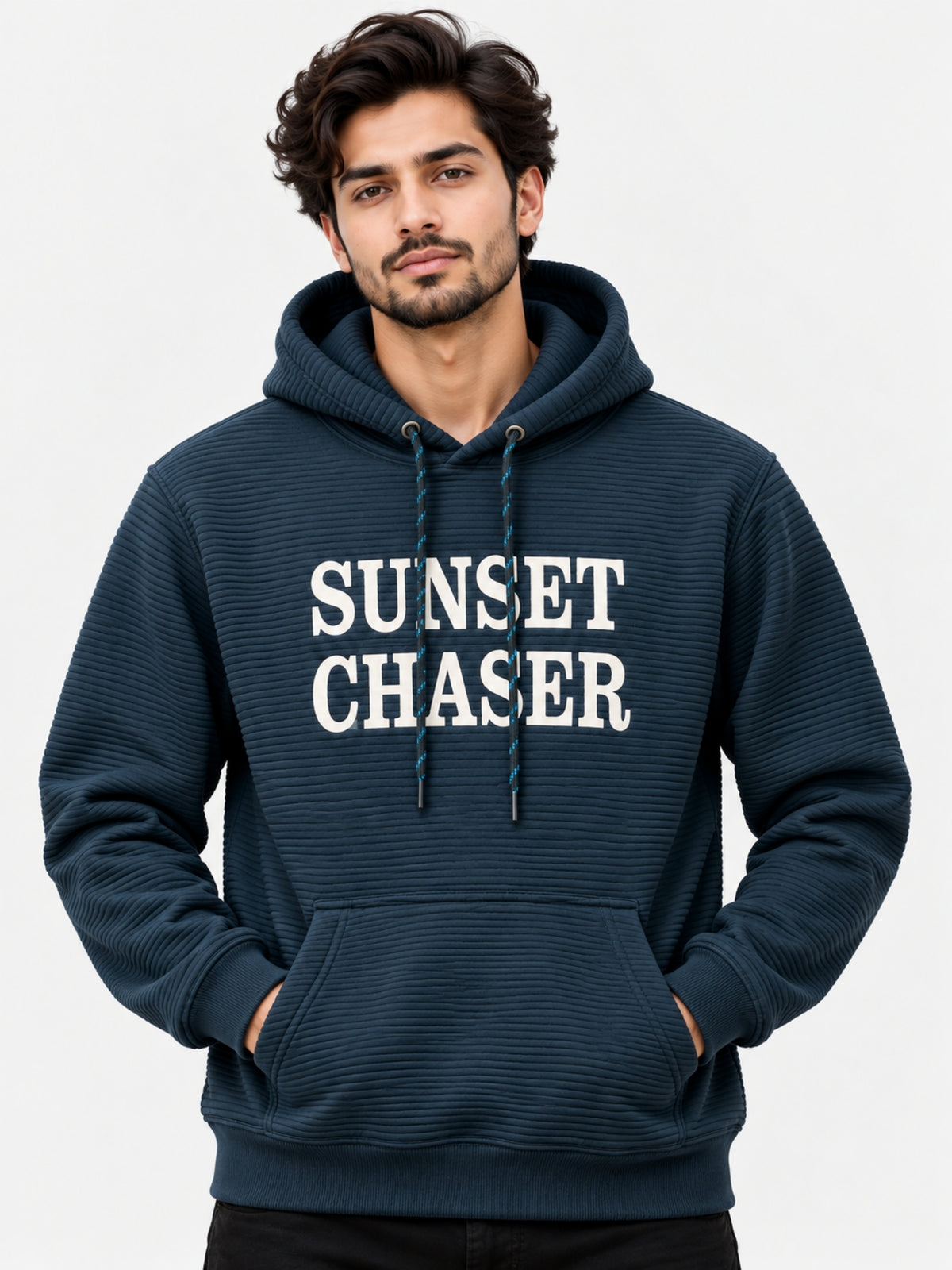 Men's "Sunset Chaser" Printed Fleece Hoodie