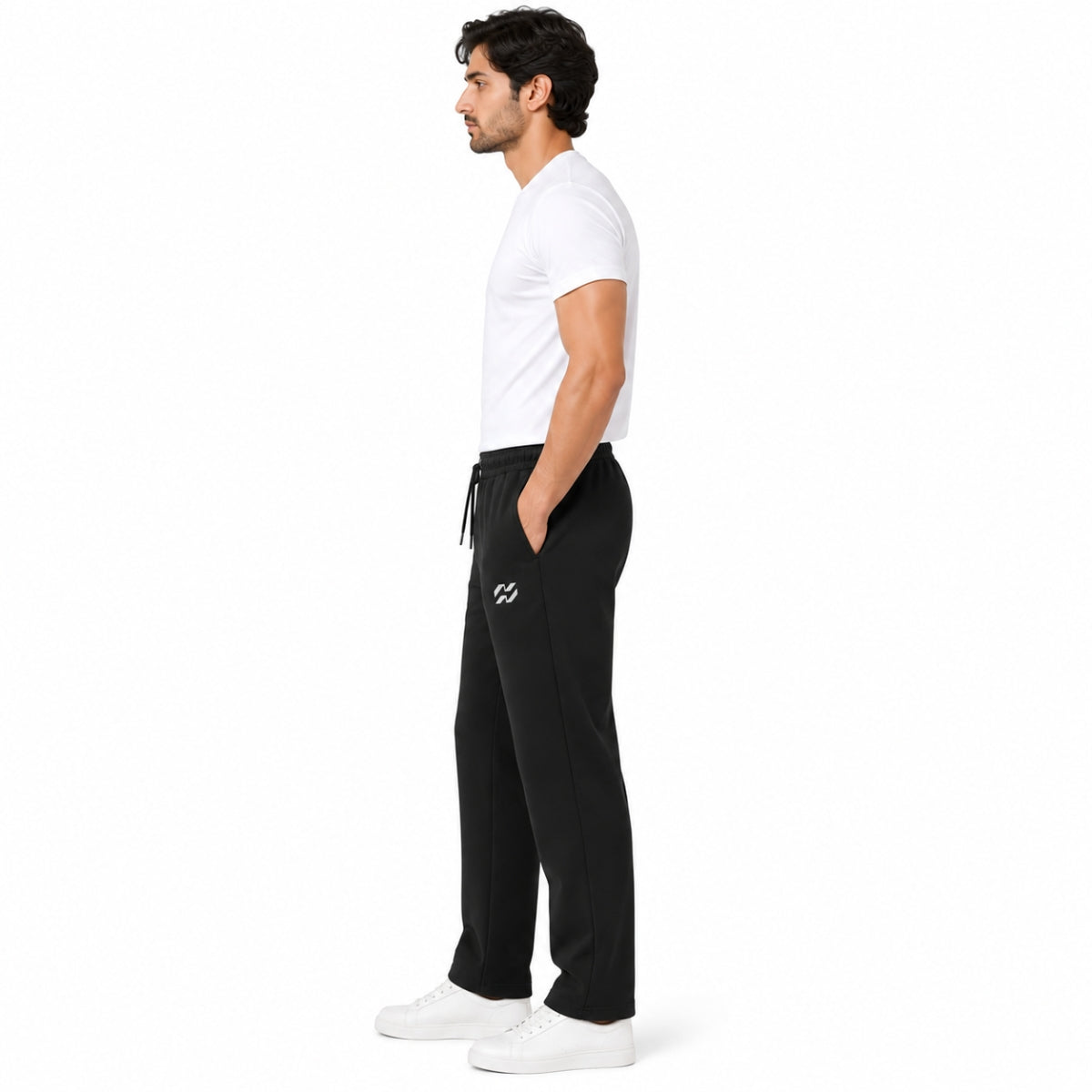 Men’s Everyday Comfort Terry Summer Trousers – Black