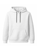 HG Men’s Luxury Quilted Pullover Hoodie – White Edition