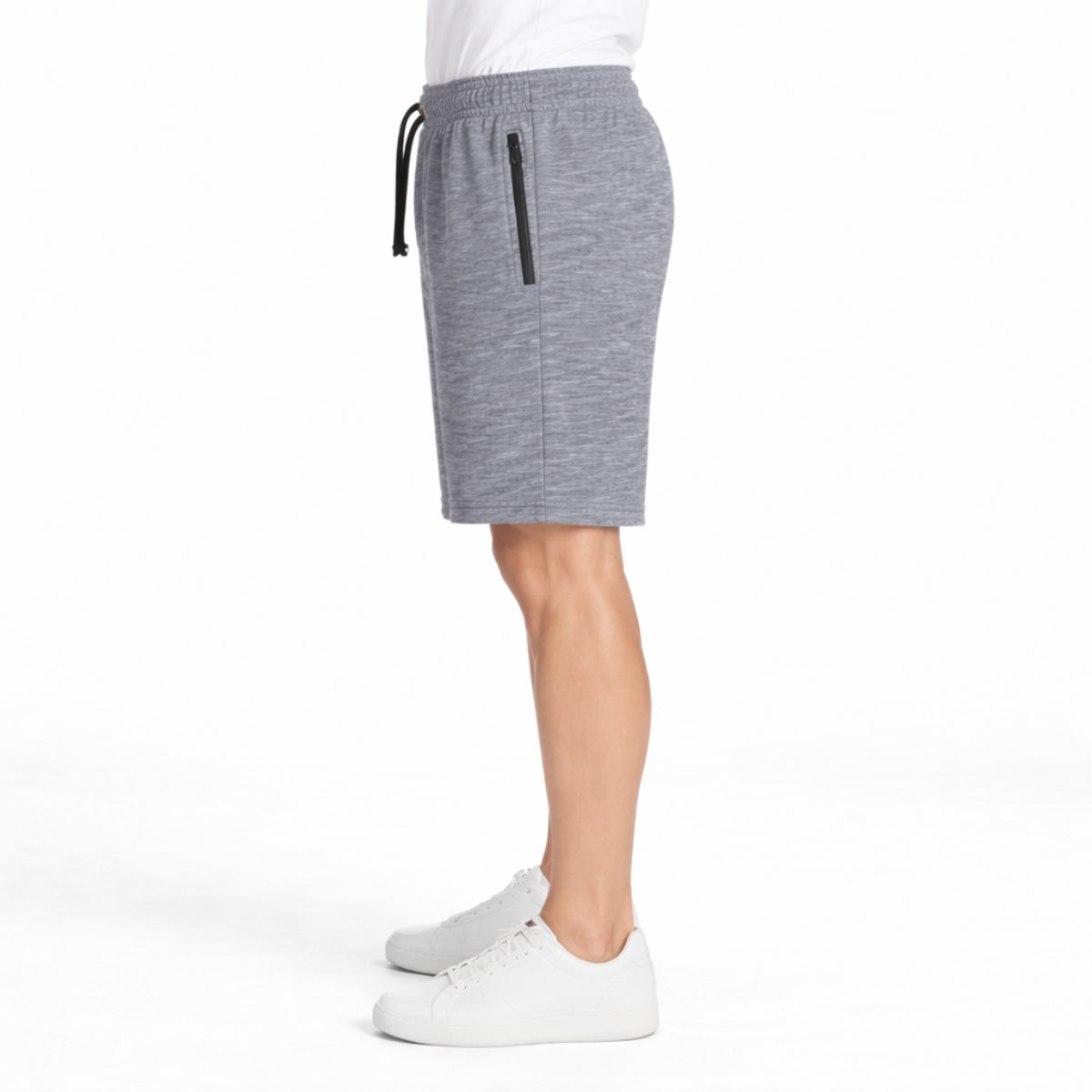 Men's Printed Zipper Pocket Two Quarter Shorts - Mid Gray