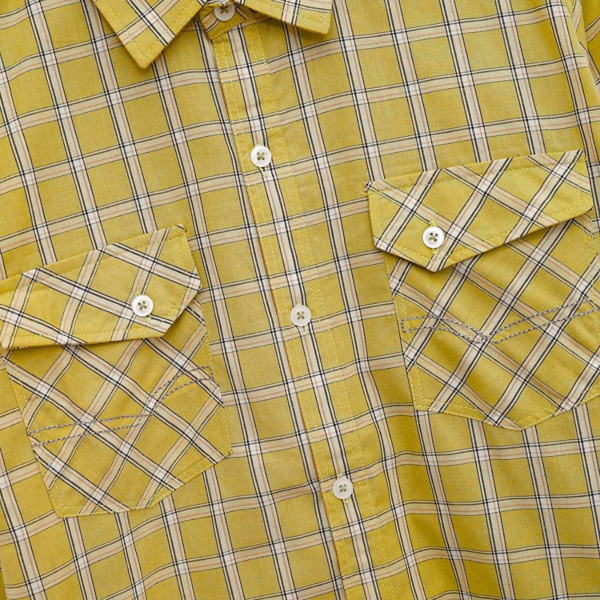 Men's Checkered Summers Casual Shirt - Leaf Yellow