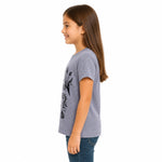 Girls’ Summer Flowers Graphic Printed T-Shirt – Storm Gray