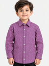 Boy's Micro Checkered Full Sleeves Casual Shirt - Pink
