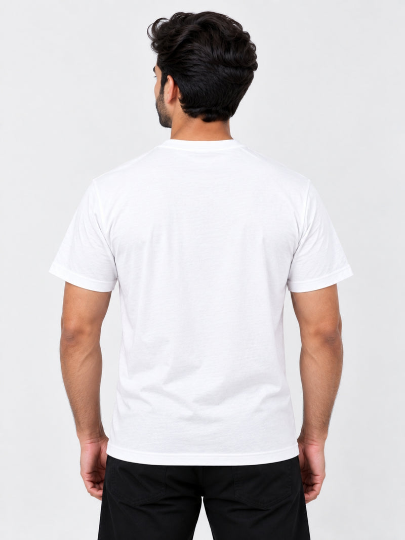 ROL SIGNATURE PRINTED WHITE TEE SHIRT