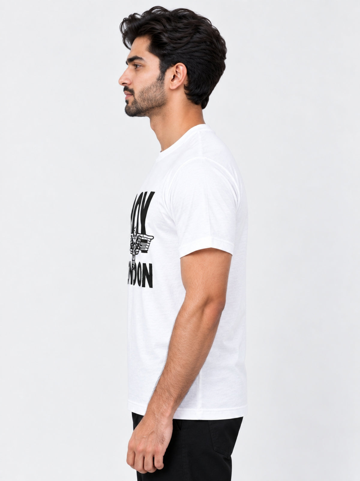 ROL SIGNATURE PRINTED WHITE TEE SHIRT