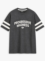 OVERSIZE DOWN SHOULDER TEE SHIRT - CHARCOAL