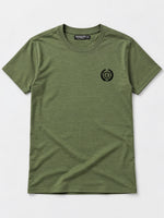 Men's Signature Emb. Round Neck Tee Shirt - Olive Green
