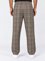Men Casual Check Trouser - Brown