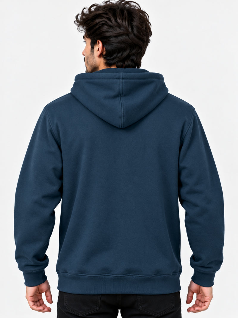 Super Solid Navy Zip Up Hoodie