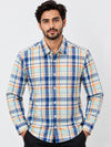 Men's Multicolor Checkered Full Sleeves Casual Shirt