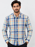 Men's Multicolor Checkered Full Sleeves Casual Shirt