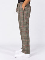 Men Casual Check Trouser - Brown
