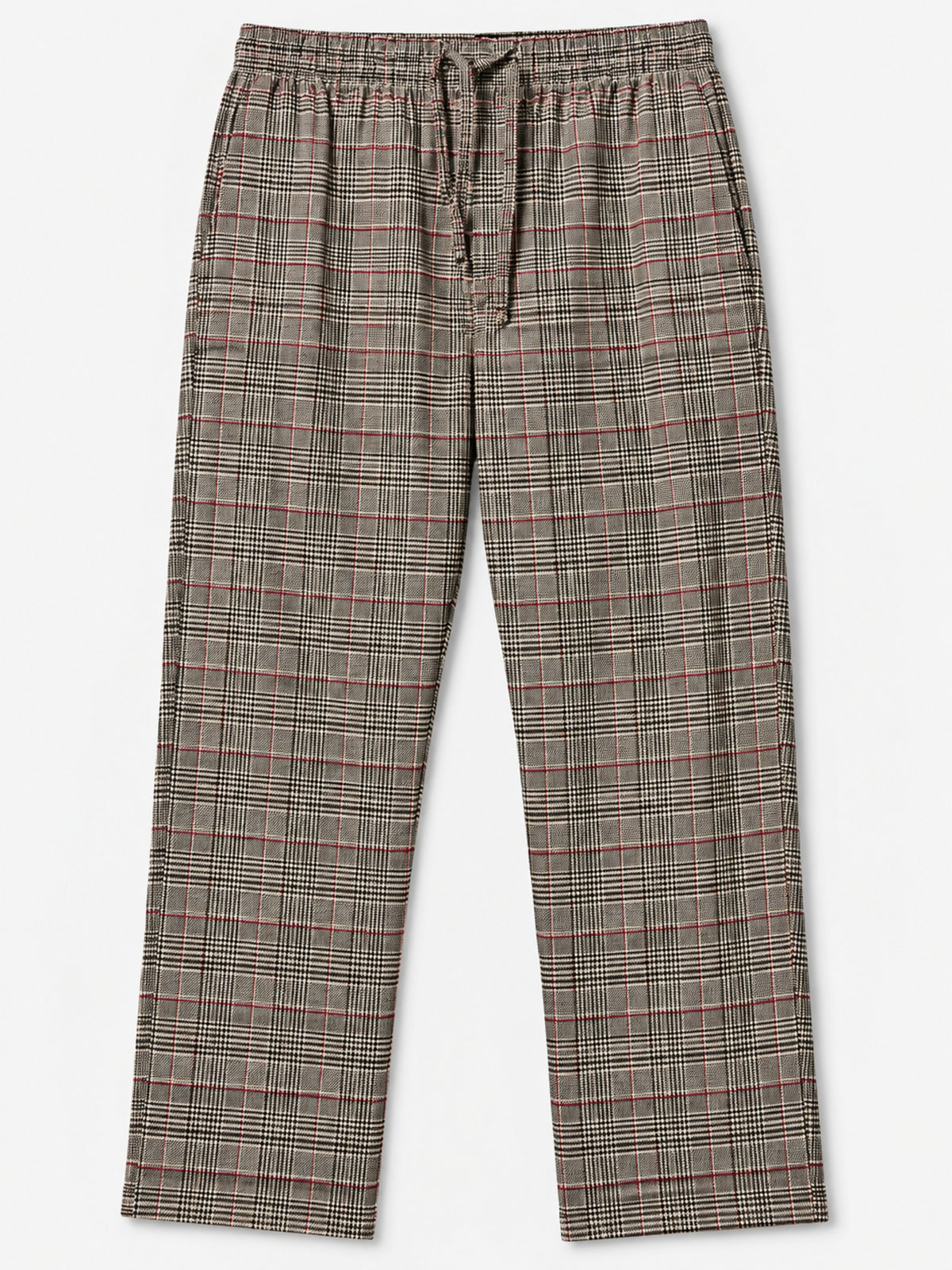Men Casual Check Trouser - Brown