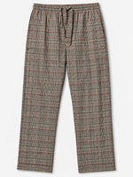 Men Casual Check Trouser - Brown