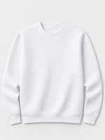 HG Premium Quilted Crew Neck Sweatshirt for Men – Super White