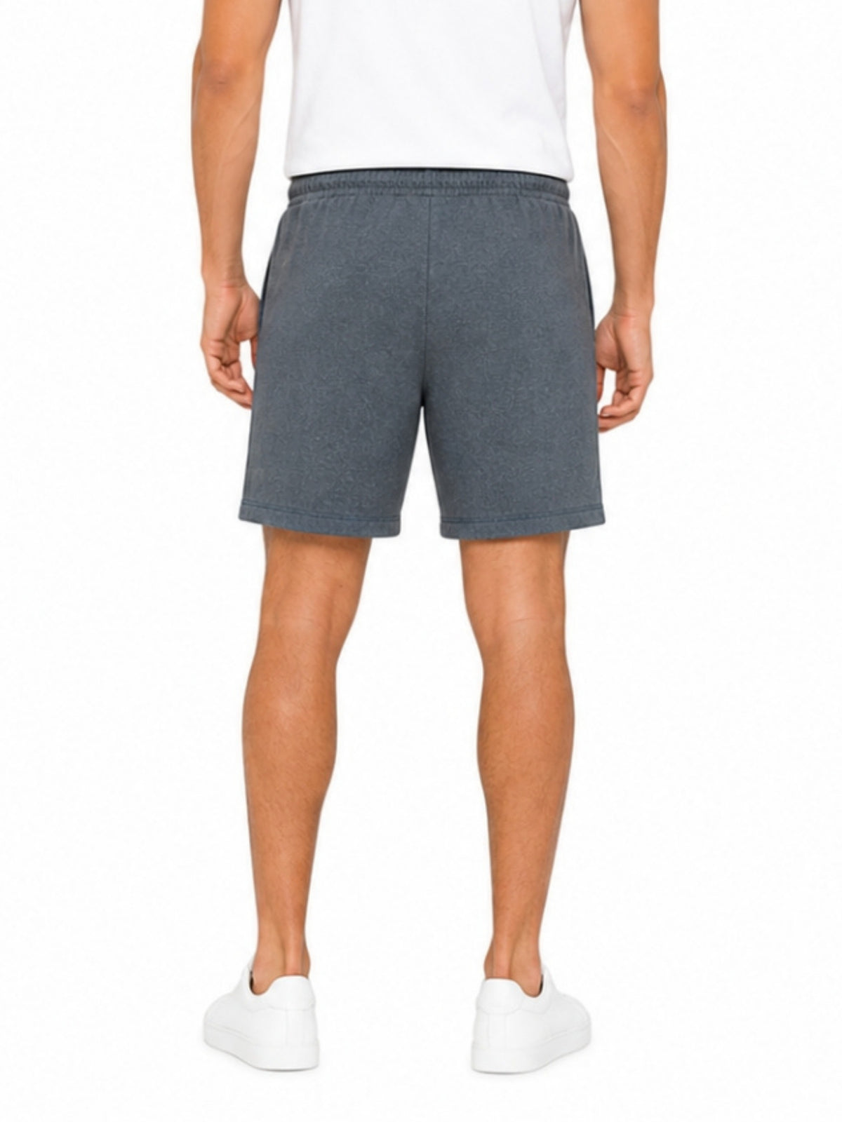 Men’s Classic Casual Two Quarter Shorts – Charcoal Blue