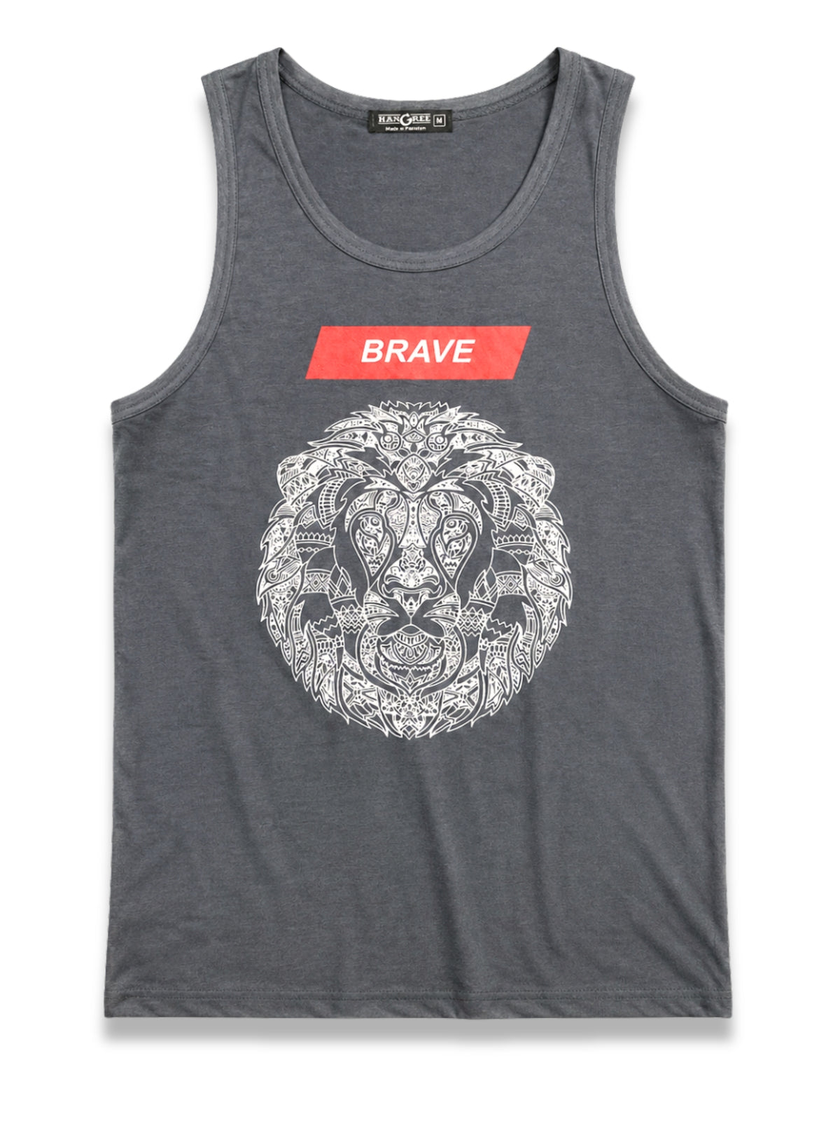 Men Graphic Printed ActiveFit Sleeveless Vest - Dark Gray