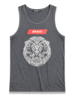 Men Graphic Printed ActiveFit Sleeveless Vest - Dark Gray