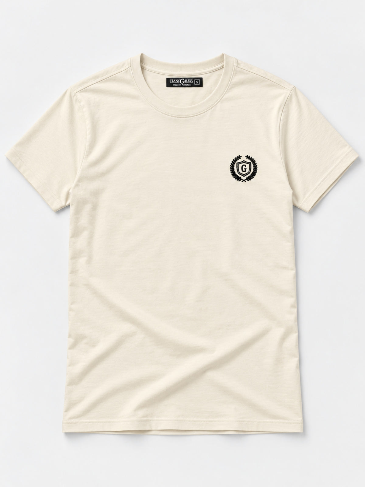 Men's Signature Emb. Round Neck Tee Shirt - Skin