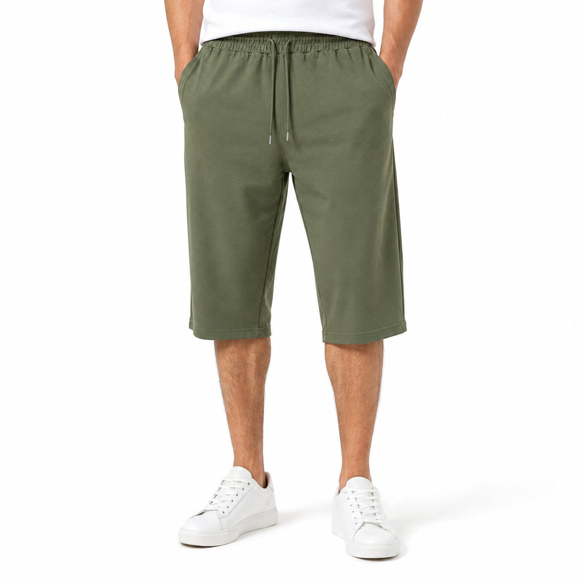 Men's Essential Cotton Jersey 3 Quarter Lounge Shorts