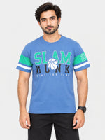 Branded Blue Printed Tee Shirt