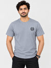 Men's Signature Emb. Round Neck Tee Shirt - Sky Gray