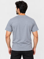 Men's Signature Emb. Round Neck Tee Shirt - Sky Gray