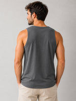 Men Graphic Printed ActiveFit Sleeveless Vest - Dark Gray